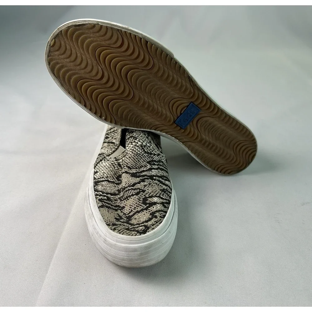 Keds Double Decker Slip-On‎ Women's Sneakers Snake Print WF63682 Size 6.5 EUC